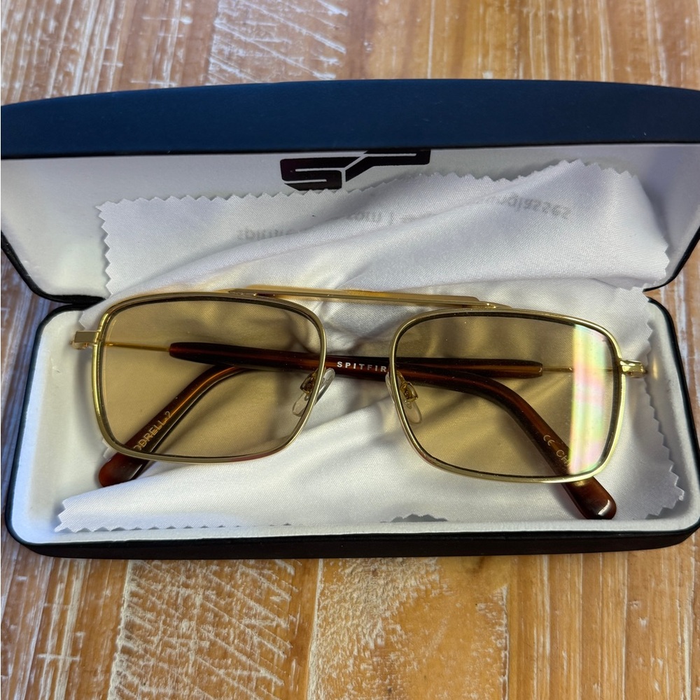 Spitfire jodrell gold and tan sunglasses